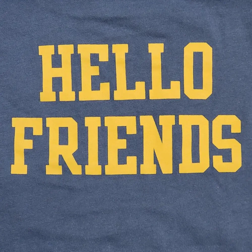 Gap Disney Mickey Mouse Tshirt Boys Sz 12/18M Blue Hello Friends Long Sleeve Top